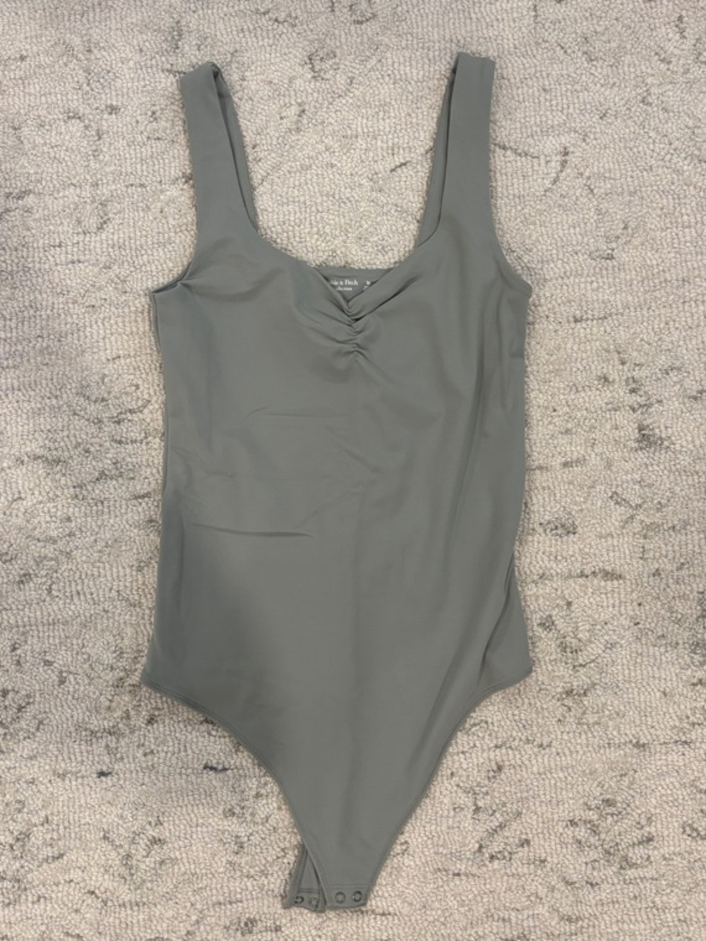 Sage Scoop Neck One-Piece Bodysuit by Abercrombie & Fitch